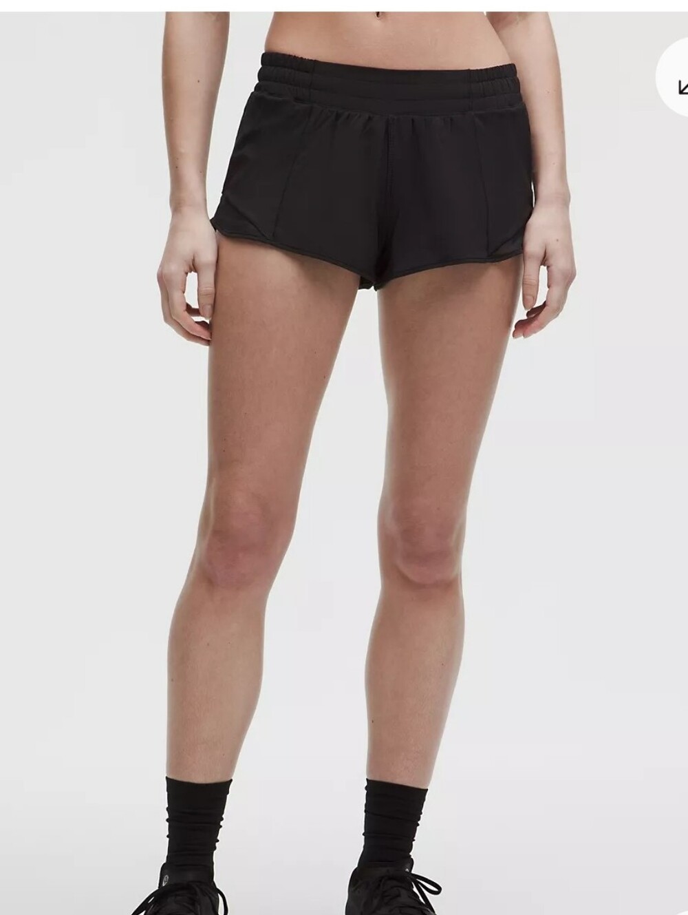 lululemon athletica Black Hotty Hot Low-Rise Lined Shorts 3.5"